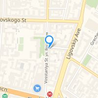 View map: St.Petersburg, hostel "Duet", Vosstaniya 13