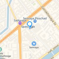 View map: St.Petersburg, hostel "Marusya", Sennaya ploshhad 4