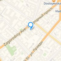 View map: St.Petersburg, hostel "Na beregax Nevy", Zagorodnyj prospekt 24