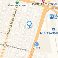 View map: St.Petersburg, hostel "Vsyo Putem", Pushkinskaya 14